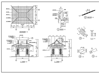 古建景观木亭 施工图