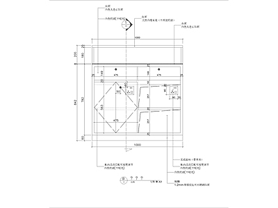 收银台展具详图大样 施工图 前台 家具节点详图
