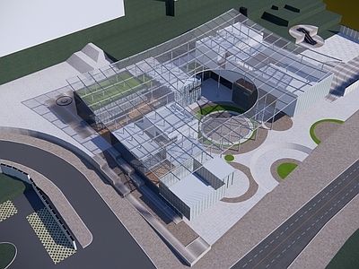 工业风展览馆建筑