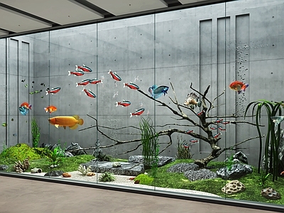 现代鱼缸 鱼缸造景 鱼缸柜 鱼缸 鱼缸背景 水族馆