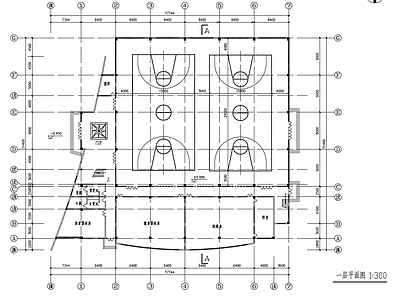 学校体育馆建筑 施工图