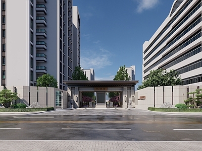 新中式小区大门