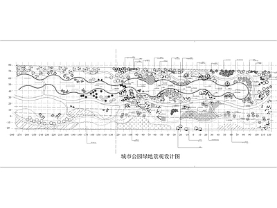 城市公园绿地景观平面图