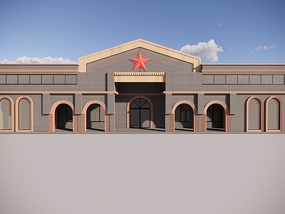 新中式展览馆建筑