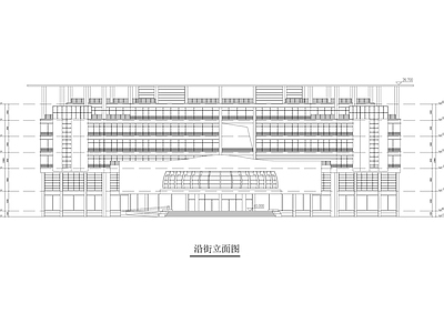 弧形湖滨度假酒店建筑 施工图