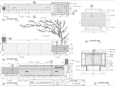 接待台吧台大样 施工图 节点 家具节点详图