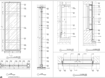 金属屏风及墙身大样 施工图