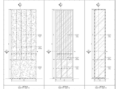 屏风通用大样 施工图 家具节点 家具节点详图