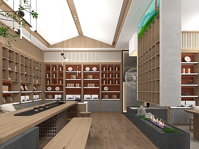 新中式茶叶店 茶馆 茶艺室
