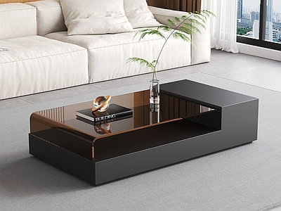 现代茶几 书籍摆件 软体沙发 长方形 实木 玻璃茶几 玻璃茶几 方形茶几