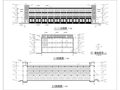 多层现代厂房全套建筑 施工图 工业建筑