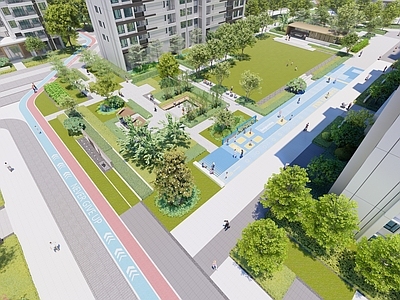 现代居住区中庭景观 住宅