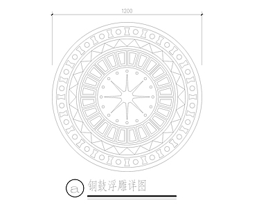铜鼓广场铺地 图库