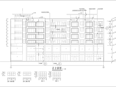 转角处商住楼建筑 施工图