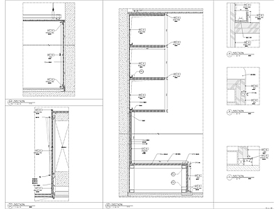 墙身柜体剖面大样 施工图 柜类