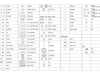 工装餐饮图例说明材料 图库