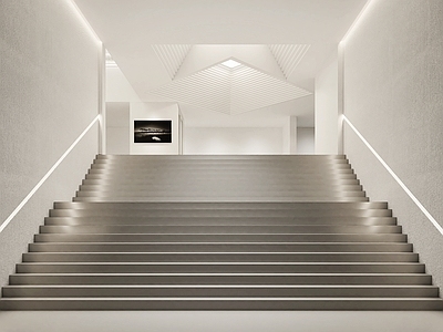 现代楼梯间 摄影展厅 画廊 艺术馆