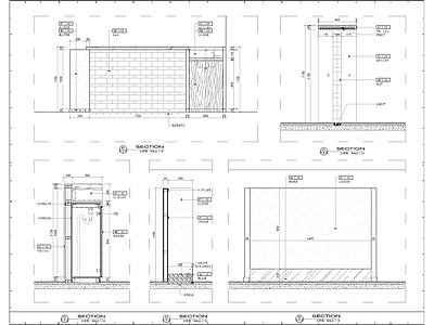 水吧台及墙身节点 施工图 节点 家具节点详图