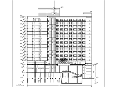 十七层酒店建筑 施工图