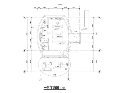 特色滨水酒店客房 施工图