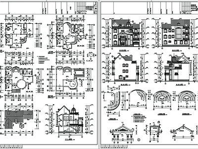 别墅建筑 施工图