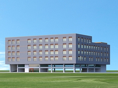 现代工业厂房 厂区厂房 工业园建筑外观