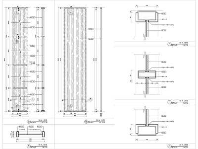 固定家具屏风详图 施工图 家具节点 家具节点详图
