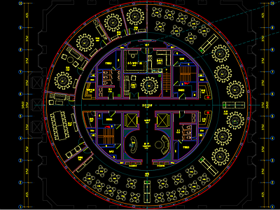 49层旋转餐厅全套装饰 施工图