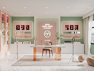 现代化妆品直播间