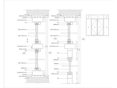 平开窗推拉窗百叶窗节点大样 施工图