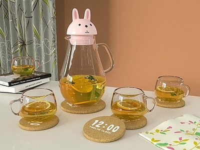 卡通兔玻璃茶具