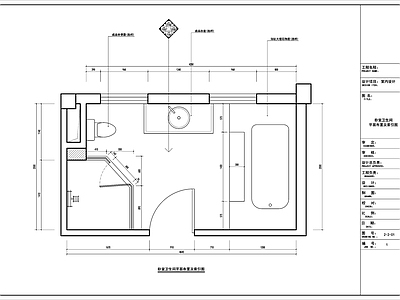 家装卧室卫生间 施工图