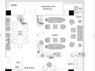 私人休闲会所平面图
