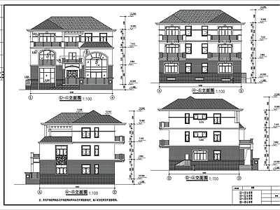 别墅建筑 施工图