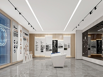 现代企业展厅 展示区 功法区