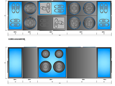 中岛喇叭DJ台大样 施工图 家具节点