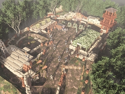 现代丛林CS基地 对抗营地 战争器材 研学作战营 CS训练场地 国防训练