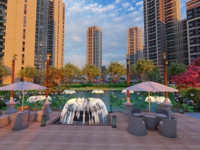 现代小区景观 住宅景观