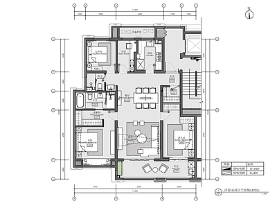 143㎡家装大平层样板间室内 施工图