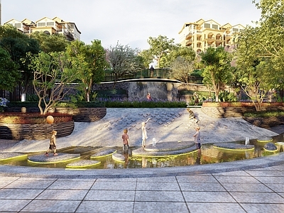 现代小区景观 住宅景观