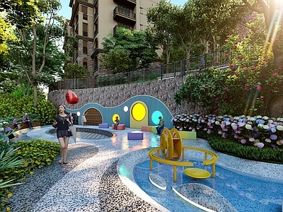 现代小区景观 住宅景观