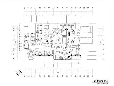 某大型浴场会馆室内装修 施工图