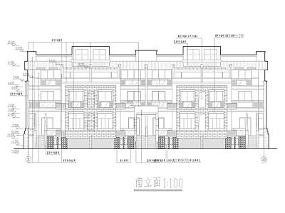 精品连排别墅建筑 施工图