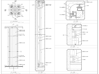 造型独立柱详图节点 施工图
