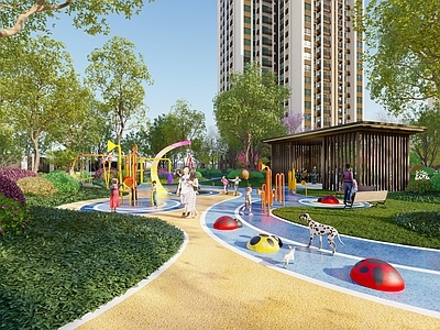 现代小区景观 住宅景观