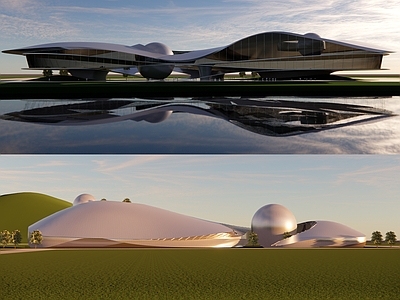 现代展览馆建筑