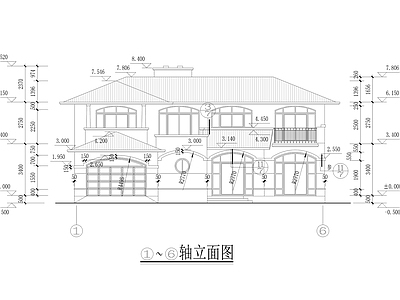 二层325平农村自建房建筑 施工图