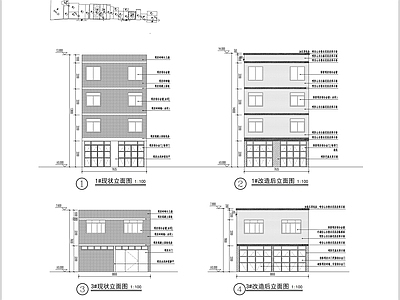 建筑外立面改造详图 施工图