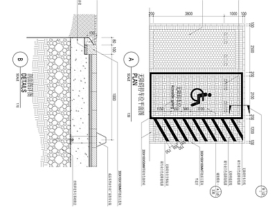无障碍停车场详图 施工图 户外