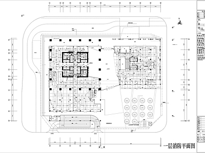 商务中心五层裙房消防 施工图 建筑给排水 给排水图